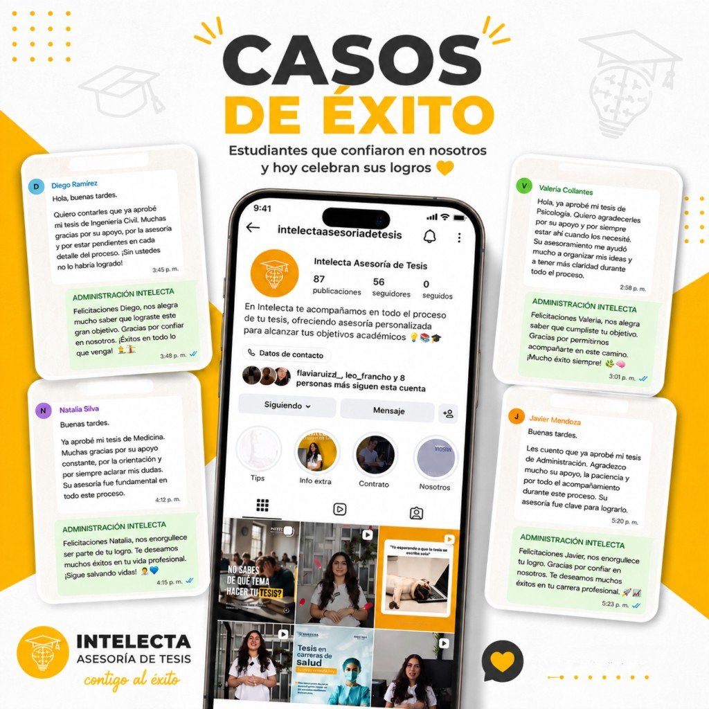 Casos de éxito de Intelecta: estudiantes que culminaron su tesis